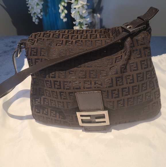 Fendi Handbags - Vintage Fendi Zucchini Zucca Baguette Shoulder bag